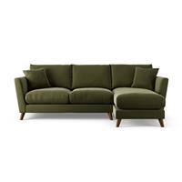 Habitat Lomond Right Hand Corner Sofa - Green - Dark Leg