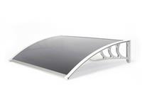 Greenhurst 1.2m Tinted Door Canopy - White