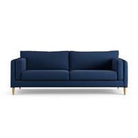 Habitat Newington Fabric 4 Seater Sofa - Blue - Ash Leg