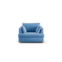 Habitat Holmfirth Velvet Cuddle Chair - Sky Blue