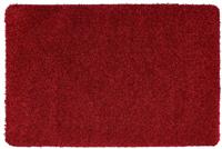 Buddy Washable Mat Plain Red Shaggy Rug - 100x60cm