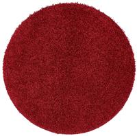 Buddy Washable Mat Plain Round Red Cut Pile Rug - 100cm