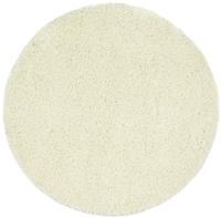 Buddy Washable Mat Plain Round Cream Cut Pile Rug - 100cm