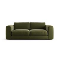 Habitat Ayr Large Velvet 3 Seater Sofa - Moss Green