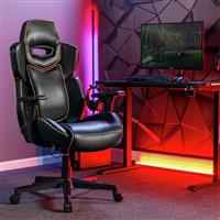 X Rocker Drogon Office Gaming Chair - Black & Gold