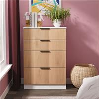 Welcome Tofino 4 Drawer Chest - White & Oak