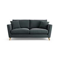 Habitat Lomond Fabric 3 Seater Sofa - Charcoal - Ash Leg