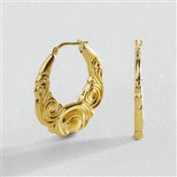 Revere 9ct Bonded Gold Sterling Silver Creole Earrings