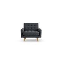 Habitat Fenner Fabric Armchair - Charcoal - Ash Leg