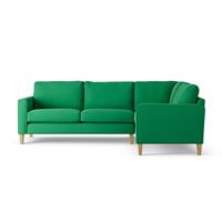 Habitat Flint Fabric Right Hand Corner Sofa - Emerald Green