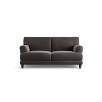Habitat Askem Velvet 2 Seater Sofa - Slate Grey - Dark Leg