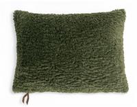 Habitat Shearling Cushion - Moss Green - 55x40cm