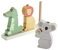 Fisher-Price Wooden Stack & Sort Animals 10 Piece Toy