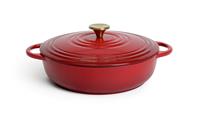 Habitat 4 Litre Cast Iron Casserole Dish - Red