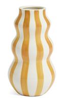Habitat Hand Painted Stripe Vase - Mustard