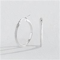 Revere Sterling Silver Knife-edge Silhouette Hoop Earrings