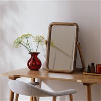 Habitat Chunky Mango Wood Dressing Table Mirror - 53x39cm