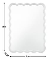 Habitat Solid Ash Wavy Wall Mirror - 75x55cm