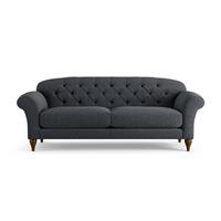 Habitat Brooker Fabric 4 Seater Sofa - Charcoal - Dark Leg