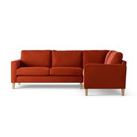 Habitat Flint Velvet Right Hand Corner Sofa - Burnt Orange