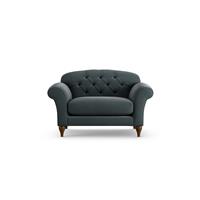 Habitat Brooker Fabric Cuddle Chair - Charcoal - Dark Leg