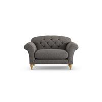 Habitat Brooker Fabric Cuddle Chair - Charcoal -Ash Leg