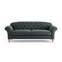 Habitat Brooker Fabric 4 Seater Sofa - Charcoal - Ash Leg