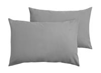 Home Essentials Brushed Cotton Standard Pillowcase Pair-Grey