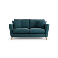 Habitat Lomond Fabric 2 Seater Sofa - Teal - Ash Leg