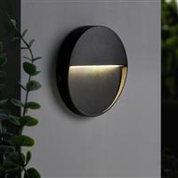 Zink BRIA IP54 Black LED Round Outdoor Guide Light