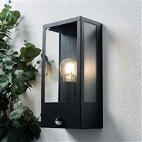 Zink COVE IP44 Black Outdoor Wall Box Lantern
