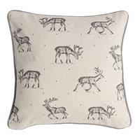 Argos Home Christmas Stag Cushion - Grey - 43x43cm