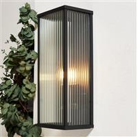 Zink FLINT IP44 Black Outdoor Wall Box Lantern