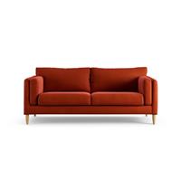 Habitat Newington Velvet 3 Seater Sofa - Orange - Ash Leg