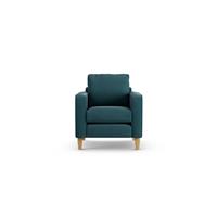 Habitat Flint Fabric Armchair - Teal - Ash Leg
