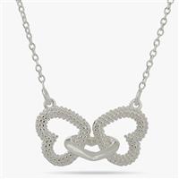 Revere Sterling Silver Interlinked Heart Necklace