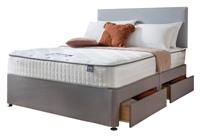 Silentnight Memory Small Double 4 Drawer Divan Bed - Grey