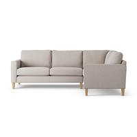 Habitat Flint Fabric Right Hand Corner Sofa- Stone - Ash Leg