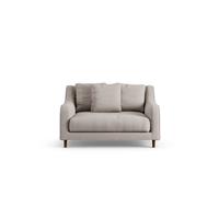 Habitat Swift Fabric Cuddle Chair - Stone - Dark Leg