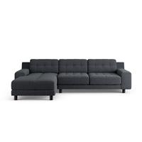 Habitat Hendricks Left Hand Corner Sofa - Charcoal-Black Leg