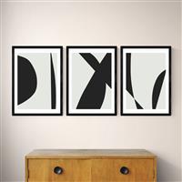 East End Prints Abstract Black Frame Art Print Set - A3