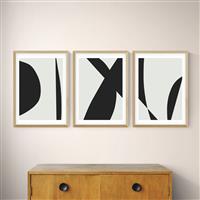 East End Prints Abstract Oak Frame Art Print - A3