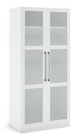 Habitat Hamburg 2 Door Double Glass Wardrobe - White