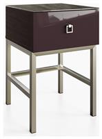 Frank Olsen Lyra 1 Drawer Side Table - Plum Black