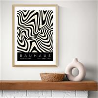 East End Prints Bauhaus Black Oak Frame Art Print - A2