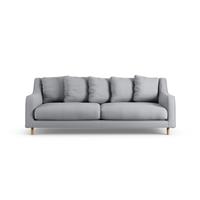 Habitat Swift Fabric 3 Seater Sofa - Grey - Ash Leg