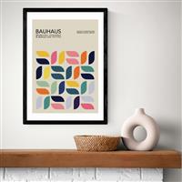 East End Prints Bauhaus Petals Black Frame Art Print - A3