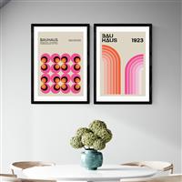 East End Prints Bauhaus Twin Set Black Frame Art Print - A3