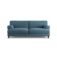 Habitat Askem Fabric 3 Seater Sofa - Blue - Dark Leg
