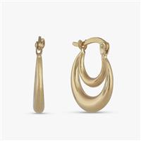 Revere 9ct Yellow Gold Double Hoop Earrings